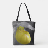 Gelbe Dame Slipper Orchid-Blume partielle Farbe Tasche (Rückseite)