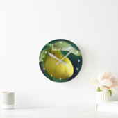 Gelbe Dame Slipper Orchid Personalisiert Runde Wanduhr (Zuhause)