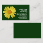 Gelbe Dämmerung im Regen - Dunkelgrün Visitenkarte (Vorne/Hinten)