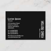 Gelbe Dämmerung im Regen - Schwarz Visitenkarte (Rückseite)