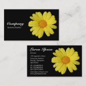 Gelbe Dämmerung im Regen - Schwarz Visitenkarte (Vorne/Hinten)