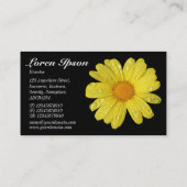 Gelbe Dämmerung im Regen - Schwarz Visitenkarte (Rückseite)