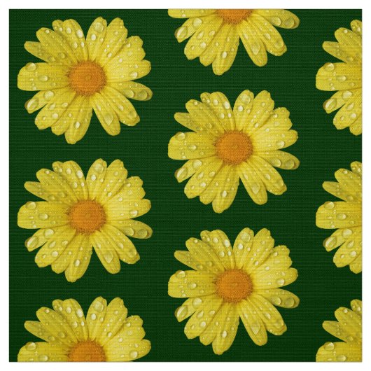 Gelbe Dämmerung im Regen Stoff (Muster)