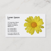 Gelbe Dämmerung im Regen Visitenkarte (Rückseite)