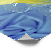 Gelbe Datura Blume Wand Kunstdruckplakat Poster (Ecke)