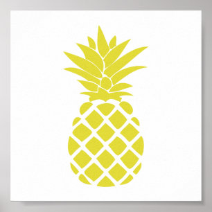 Gelbe dekorative Ananas-Form Poster