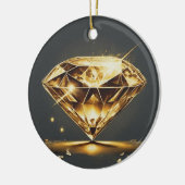 Gelbe Diamant- und Wasserwaagen Keramik Ornament (Links)