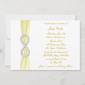 Gelbe Diamant Unendlichkeit Brautdusche Einladung (Vorderseite)