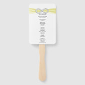 Gelbe Diamant-Unendlichkeit-Hochzeitsförderer Fächer (Rückseite)