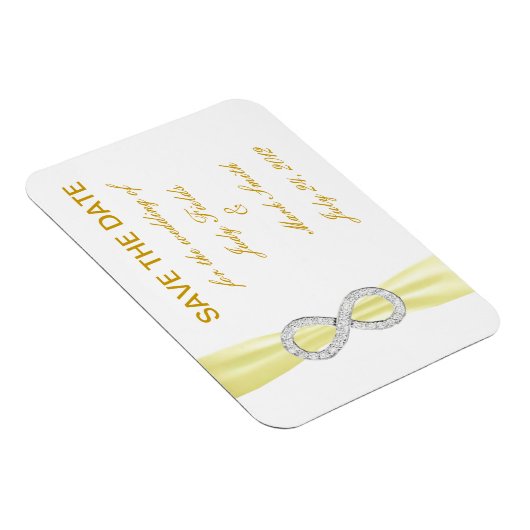 Gelbe Diamant Unendlichkeit retten das Datumsfenst Magnet (Rechte Seite)