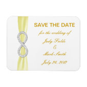 Gelbe Diamant Unendlichkeit retten das Datumsfenst Magnet (Horizontal)