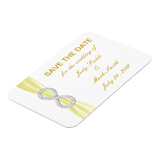 Gelbe Diamant Unendlichkeit retten das Datumsfenst Magnet (Linke Seite)