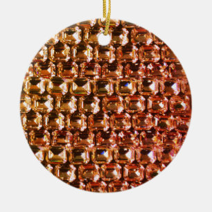 Gelbe Diamanten, orange Diamanten, Edelstein Keramik Ornament