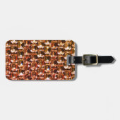 Gelbe Diamanten, orangefarbene Diamanten, Edelstei Gepäckanhänger (Vorderseite horizontal)