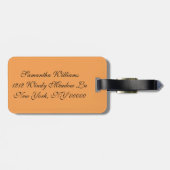 Gelbe Diamanten, orangefarbene Diamanten, Edelstei Gepäckanhänger (Rückseite horizontal)