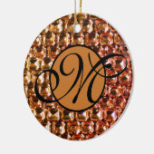 Gelbe Diamanten, orangefarbene Diamanten, Edelstei Keramik Ornament (Links)