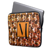 Gelbe Diamanten, orangefarbene Diamanten, Edelstei Laptopschutzhülle (Vorderseite Links)