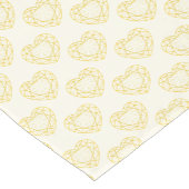 Gelbe Diamantenherzen 20. Jubiläumsläufer Kurzer Tischläufer (Ecke)