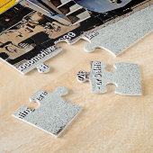 Gelbe Diesel-Lokomotive-Bahn - Name hinzufügen Puzzle (Seite)