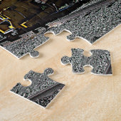 Gelbe Diesel Lokomotive Motor Bahn Puzzle (Seite)