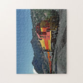 Gelbe Diesel Lokomotive Motor Bahn Puzzle (Vertikal)