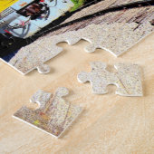 Gelbe Diesel-Motor-Lokomotivbahn Puzzle (Seite)