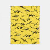 Gelbe Dinosaurier Blanket Fleecedecke (Vorderseite)