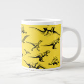 Gelbe Dinosaurier Jumbo-Kaffee-Tasse Jumbo-Tasse (Rechts)