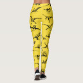 Gelbe Dinosaurier-Leggings Leggings (Rückseite)