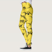 Gelbe Dinosaurier-Leggings Leggings (Links)