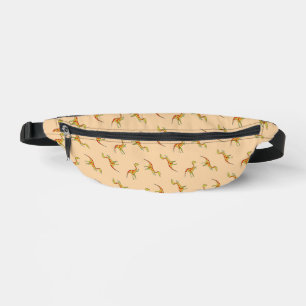 Gelbe Dinosaurier mit rotem Streifen Bauchtasche