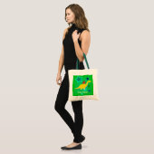 Gelbe Dinosaurier-Stern-Namen-Taschen-Tasche Tragetasche (Vorderseite (Model))