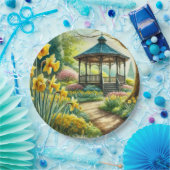 Gelbe Dioden und Gazebo-Papierplatte Pappteller (Party)