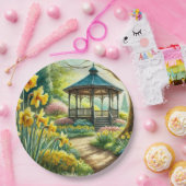 Gelbe Dioden und Gazebo-Papierplatte Pappteller (Party)