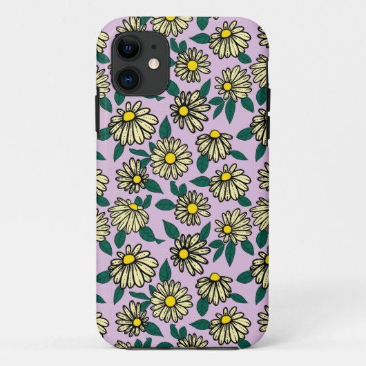 Gelbe Ditsy Floral Nahtloses Muster Case-Mate iPhone Hülle (Rückseite)