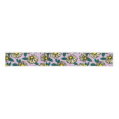Gelbe Ditsy-Floral Pattern Ribbon Ripsband (Vorderseite)
