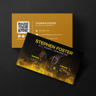 Gelbe DJs Signer Musiker Deejay Musikproduzent Visitenkarte