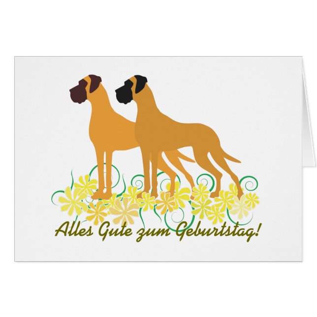 Gelbe Doggen Karte (Vorderseite (Horizontal))