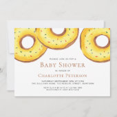 Gelbe Donuts Gender-Neutral Baby Dusche Einladung (Vorderseite)