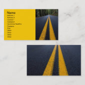 GELBE DOPPELLINIENPAVEMENT-STRASSEN FÜR REISEN FOT VISITENKARTE (Vorne/Hinten)