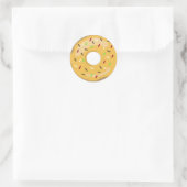 Gelbe Doughnut-Aufkleber Runder Aufkleber (Tasche)