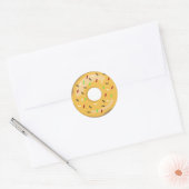 Gelbe Doughnut-Aufkleber Runder Aufkleber (Umschlag)