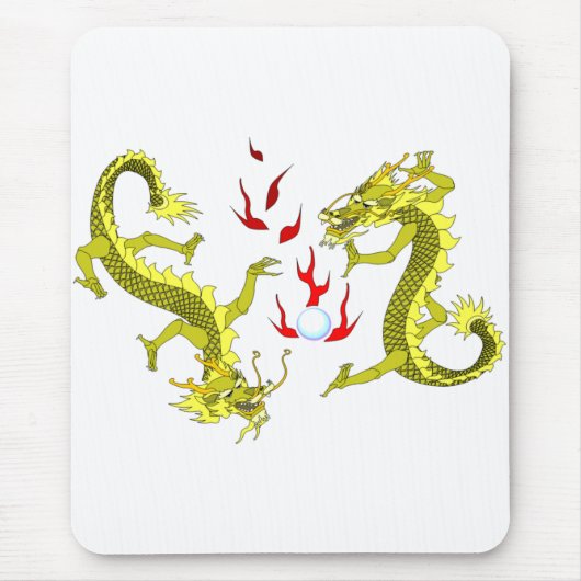 Gelbe Drachen Mousepad (Vorne)