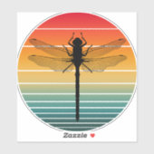 Gelbe Drachenfliege Aufkleber (Blatt)