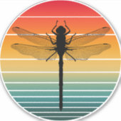 Gelbe Drachenfliege Aufkleber (Vorderseite)