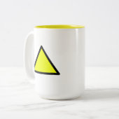 Gelbe Dreieck Zwei-Ton Tasse (Vorderseite Links)