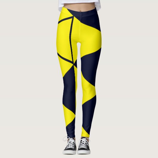 Gelbe Dreiecke Leggings (Vorderseite)