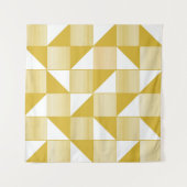 Gelbe Dreiecke: Lineares Nahtloses Muster. Wandteppich (Vorderseite (Horizontal))