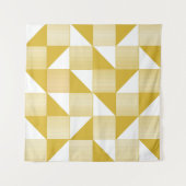 Gelbe Dreiecke: Lineares Nahtloses Muster. Wandteppich (Vorderseite)