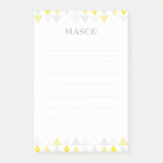 Gelbe Dreiecke Stellen Sie Notizen